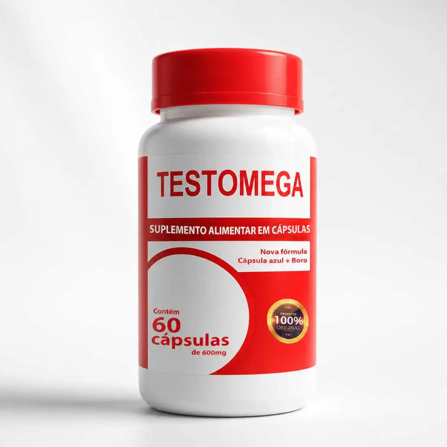 Testomega - Suplemento de Complexo B, Boro e Biotina - 600 mg - 60 Cápsulas