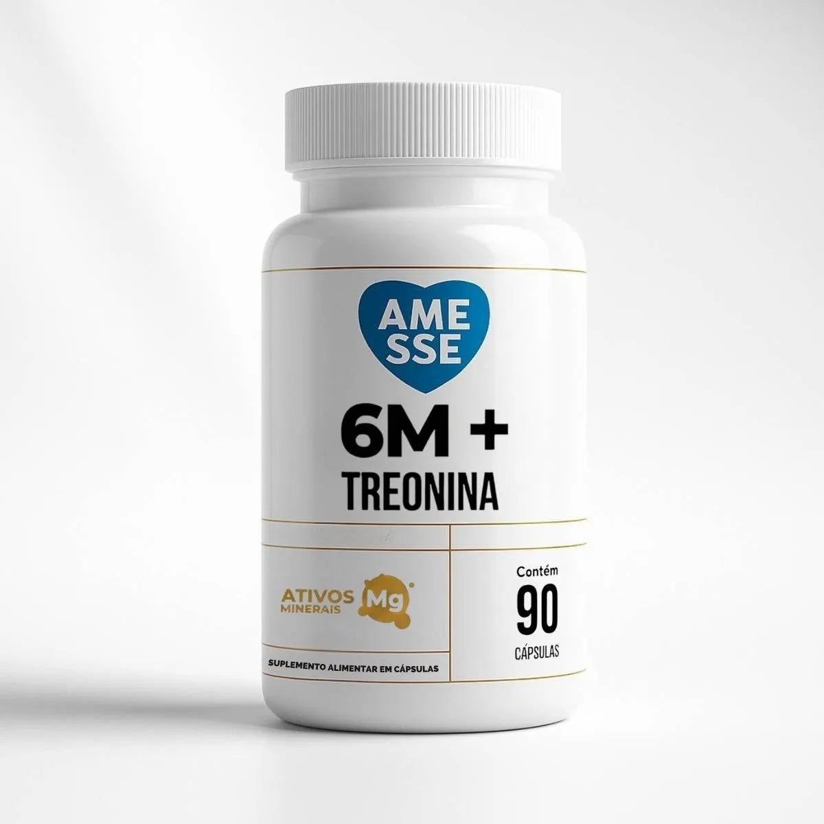 6 MAGNESIOS + TREONINA Amesse 90 Capsulas - 6M
