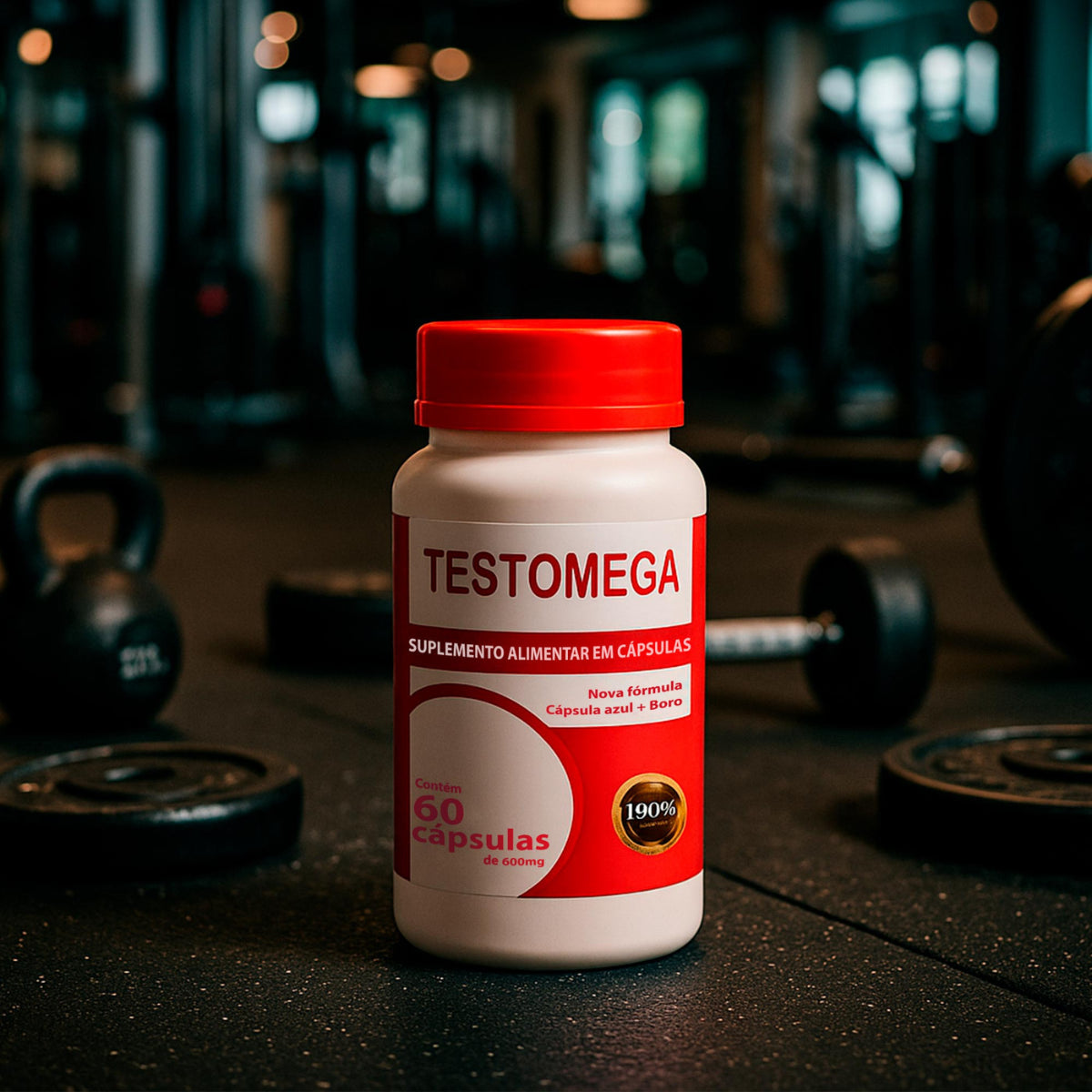 Testomega - Suplemento de Complexo B, Boro e Biotina - 600 mg - 60 Cápsulas